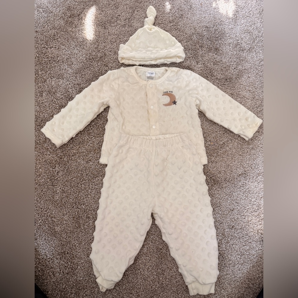 Baby Gear Cream and Brown Kids Matching Set